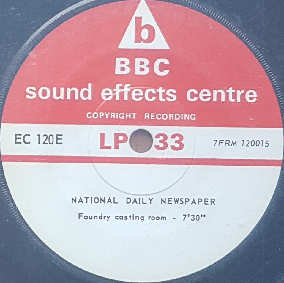 EC 120E National daily newspaper Not registered from the BBC records and Tapes library Label